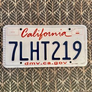 California License Plate